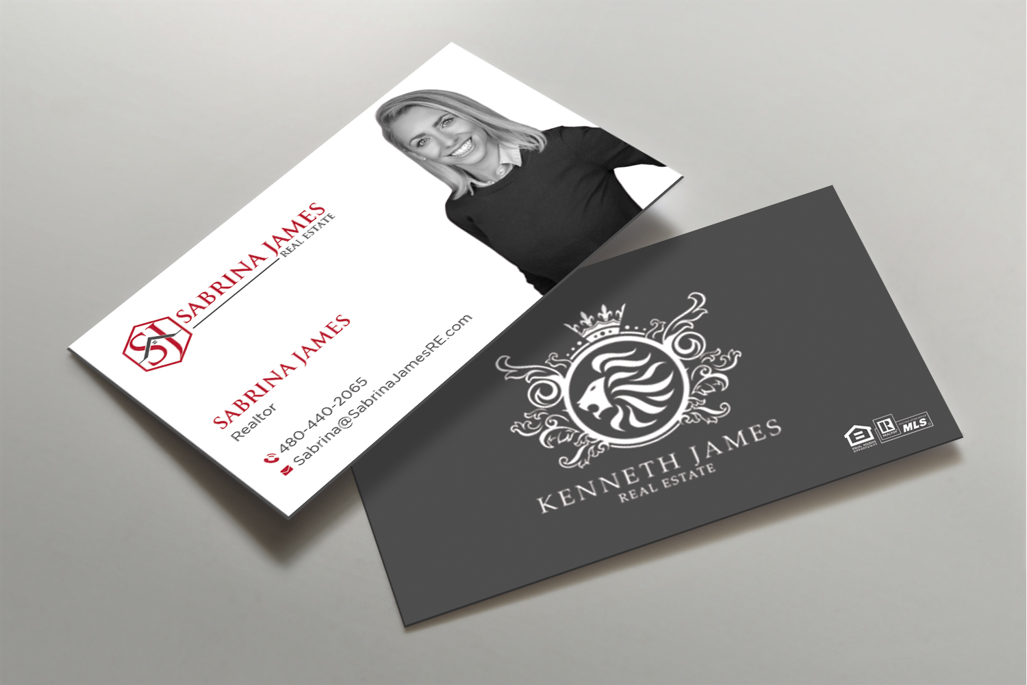 Business Card Design by DesignShout for Sabrina James Real Estate | Design #27542560