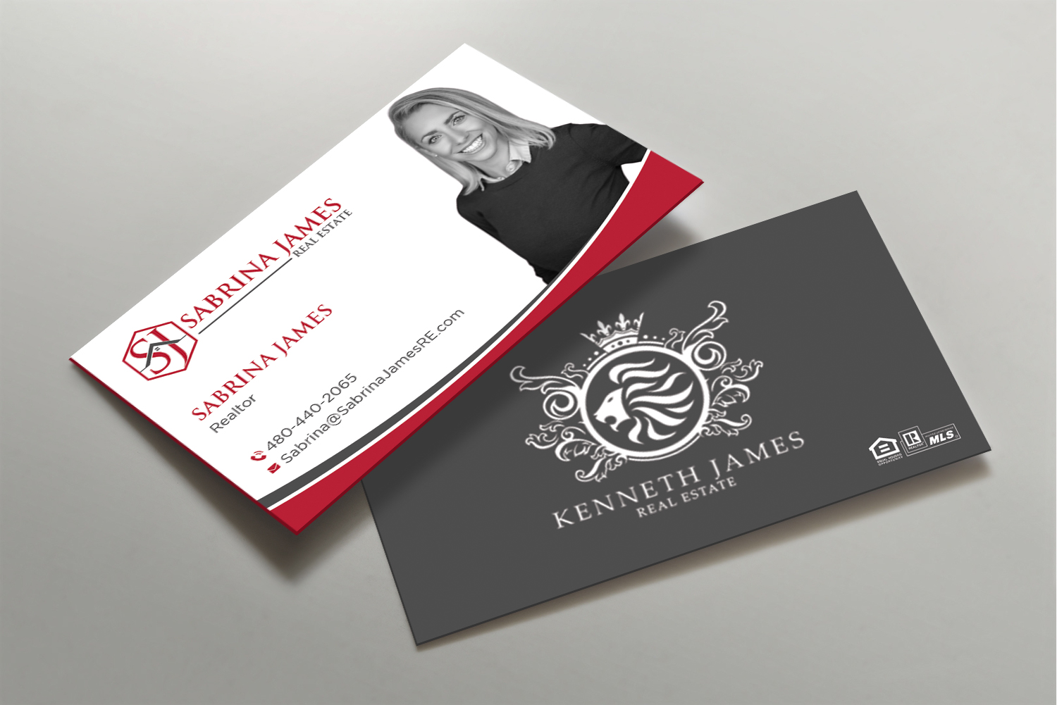 Business Card Design by DesignShout for Sabrina James Real Estate | Design #27542649