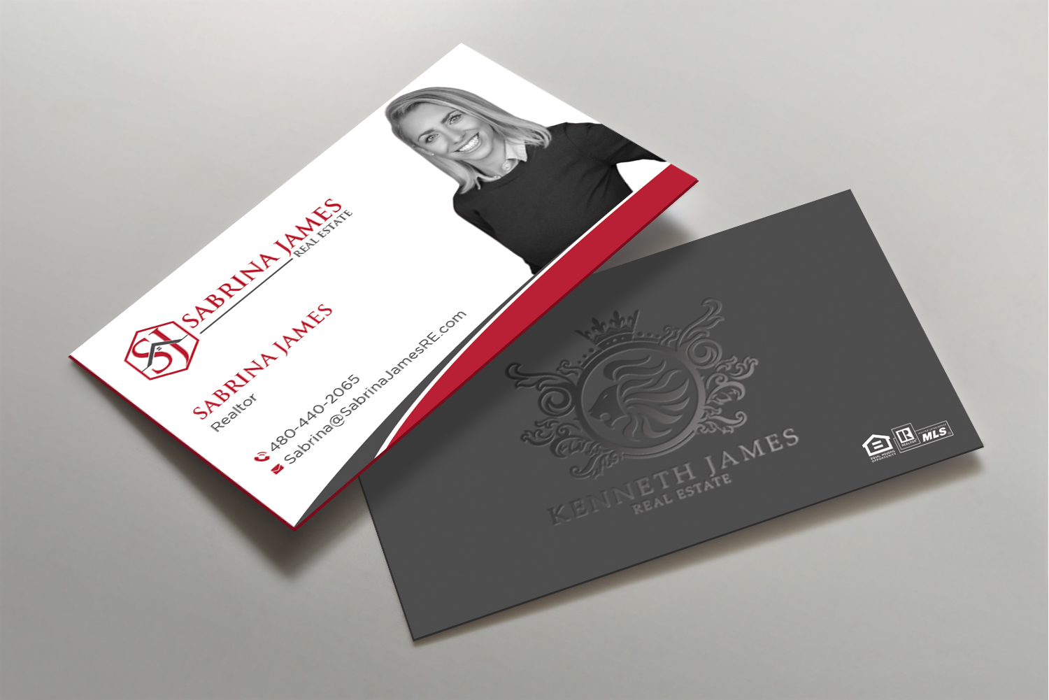 Business Card Design by DesignShout for Sabrina James Real Estate | Design #27542801