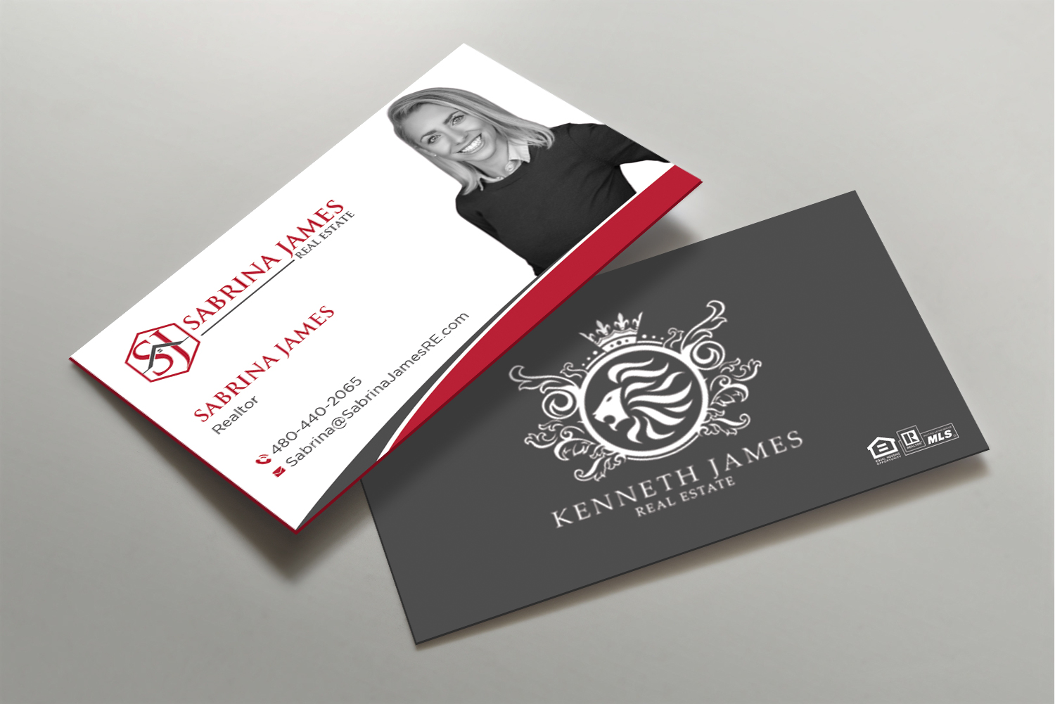Business Card Design by DesignShout for Sabrina James Real Estate | Design #27542803