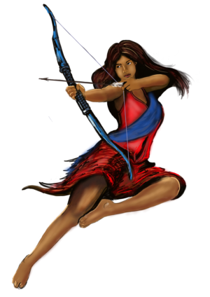 Female archer | Grafik-Design von vectoradics