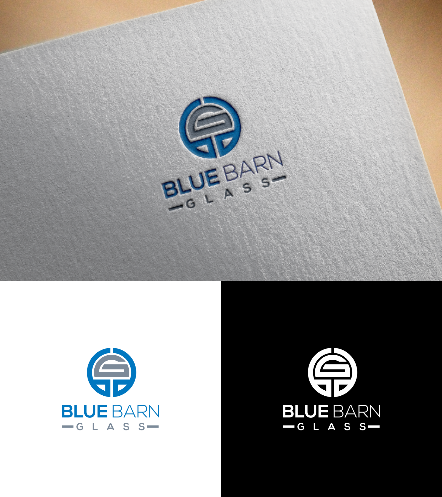 Logo Design by Dharmo_Studio for Blue Barn Glass | Design #27546797