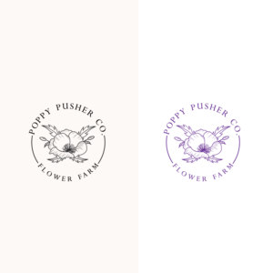 Poppy Pusher Co.  Flower Farm | Logo-Design von sankar999