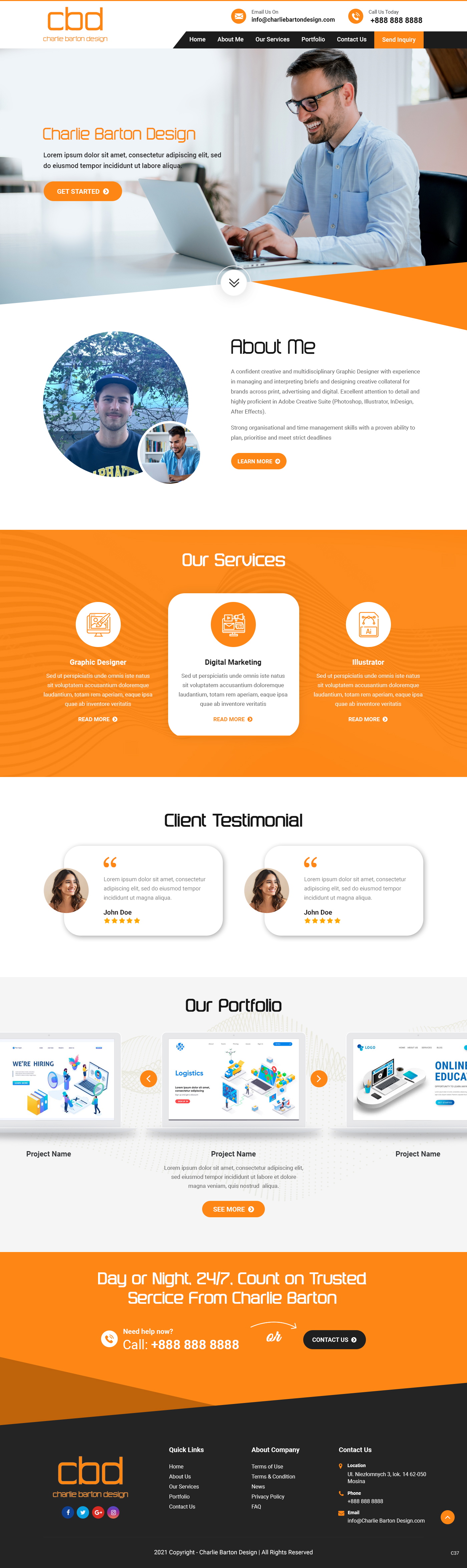 Squarespace Design by pb for Charlie Barton Design | Design #27558178