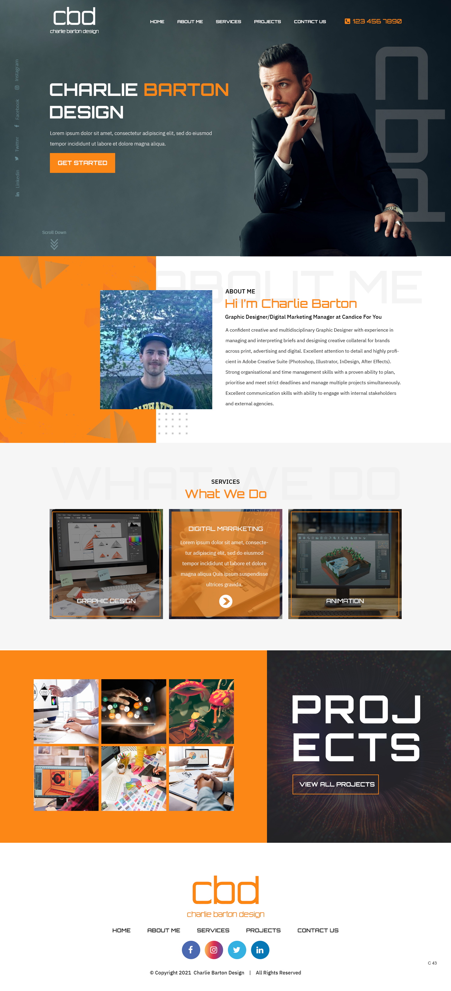 Squarespace Design by pb for Charlie Barton Design | Design #27558187