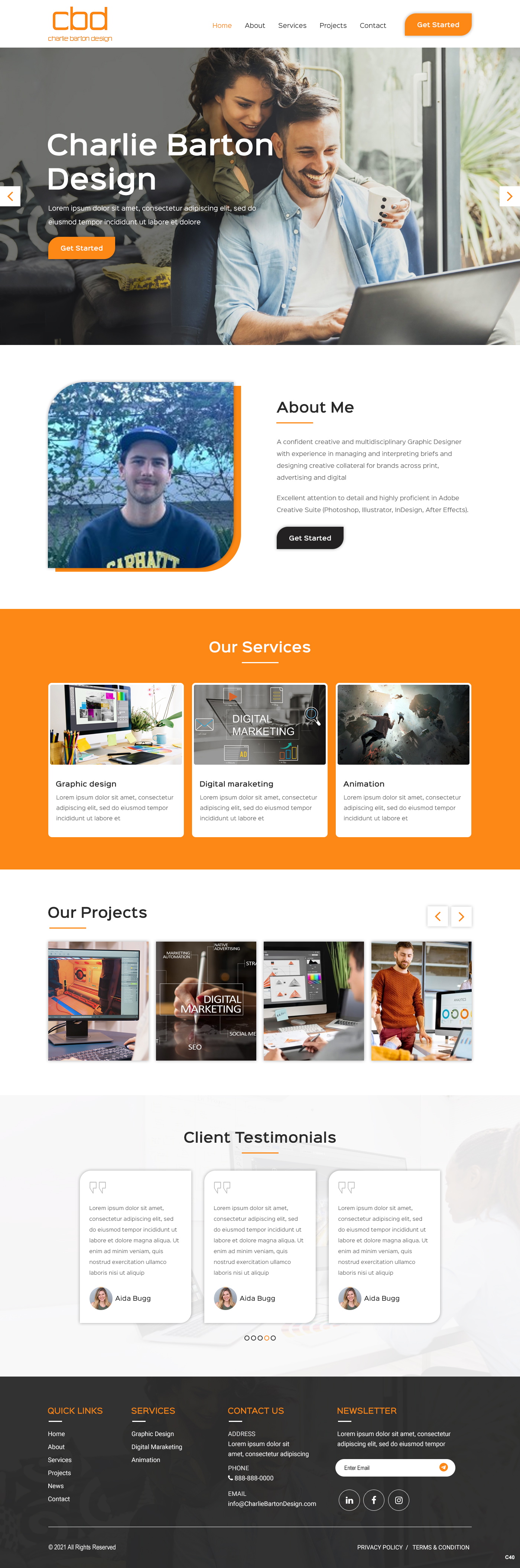 Squarespace Design by pb for Charlie Barton Design | Design #27558188