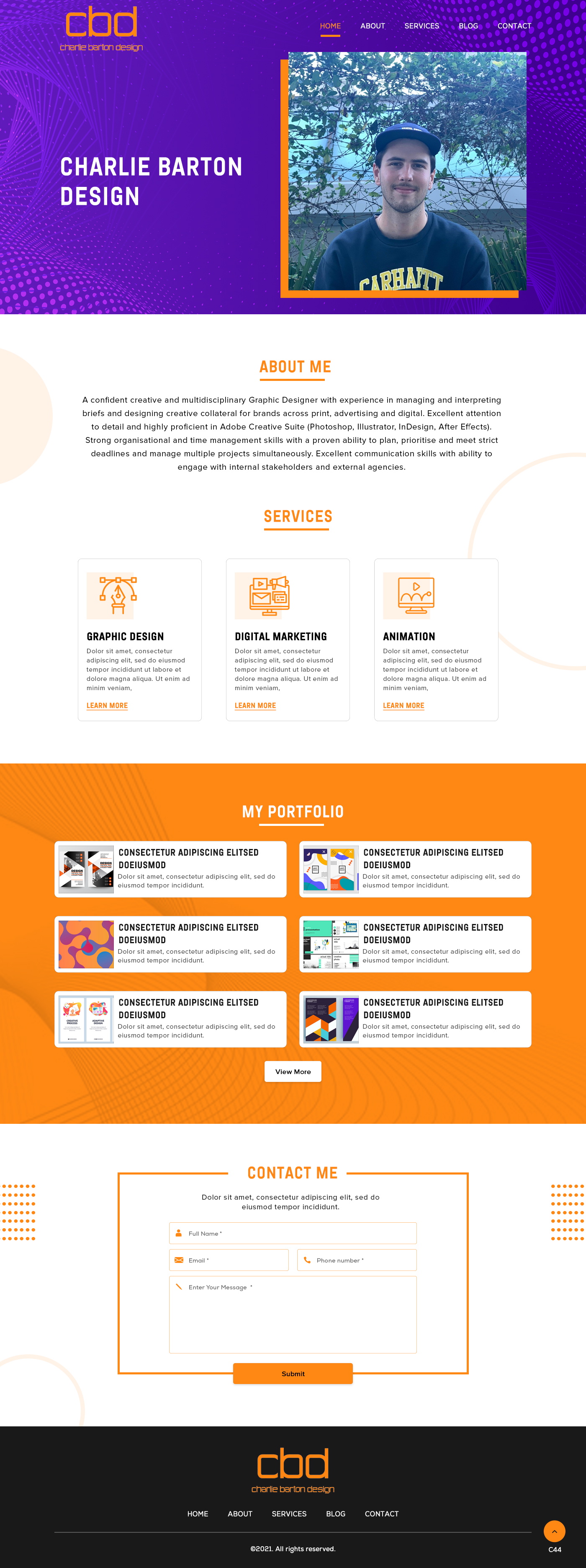 Squarespace Design by pb for Charlie Barton Design | Design #27558190