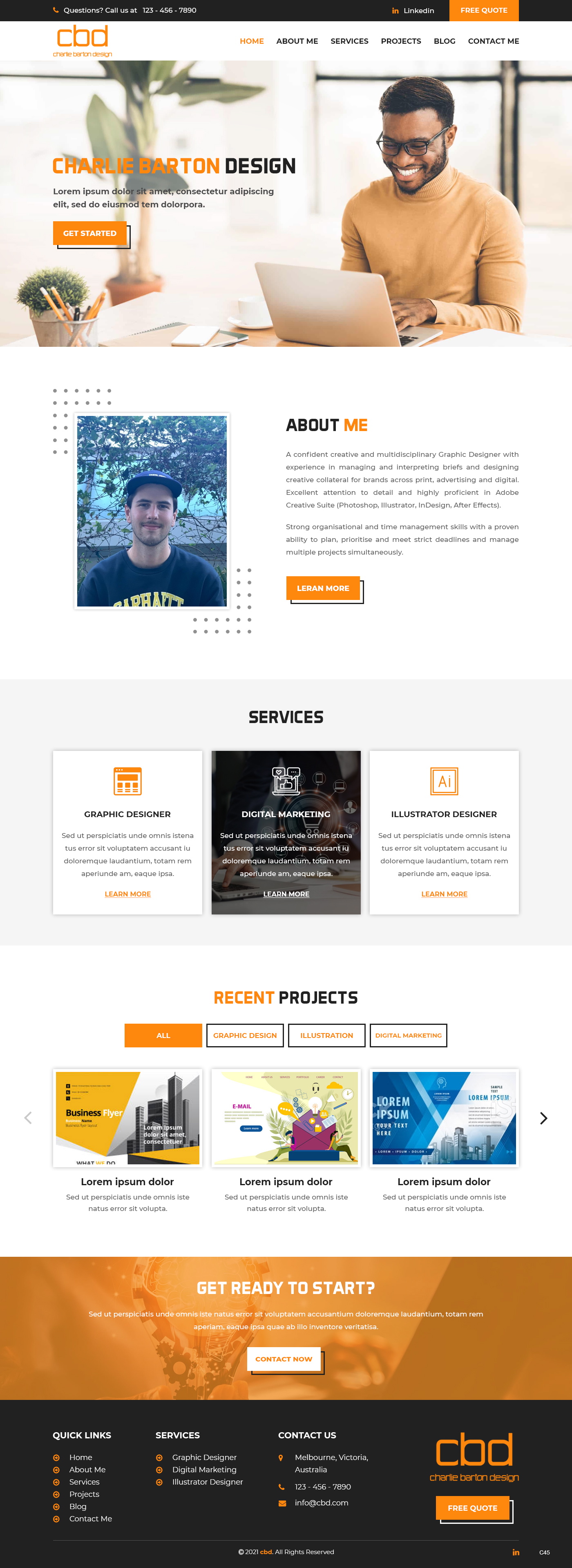 Squarespace-Design von pb für Charlie Barton Design | Design #27558193