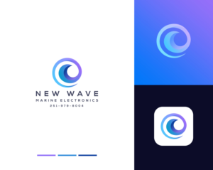 New Wave Marine Electronics 251-979-8004 | Logo Design by Ali