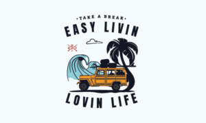Design Graphique par Alice Black pour Easy livin lovin life  | Design : #27727664