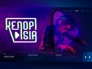 Can use my artist name, but also want abstract logo | Logo Design by Hendrik