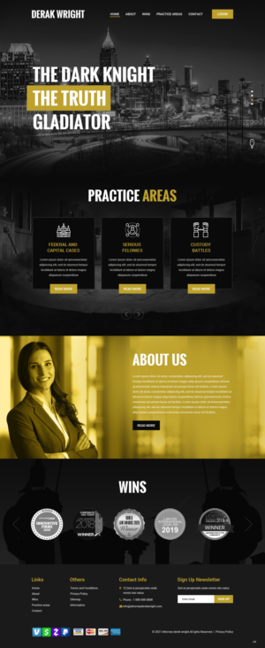 Wordpress Design by pb for Derek M Wright LLC | Design: #27558196