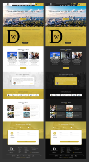 Wordpress Design by pb for Derek M Wright LLC | Design: #27558208