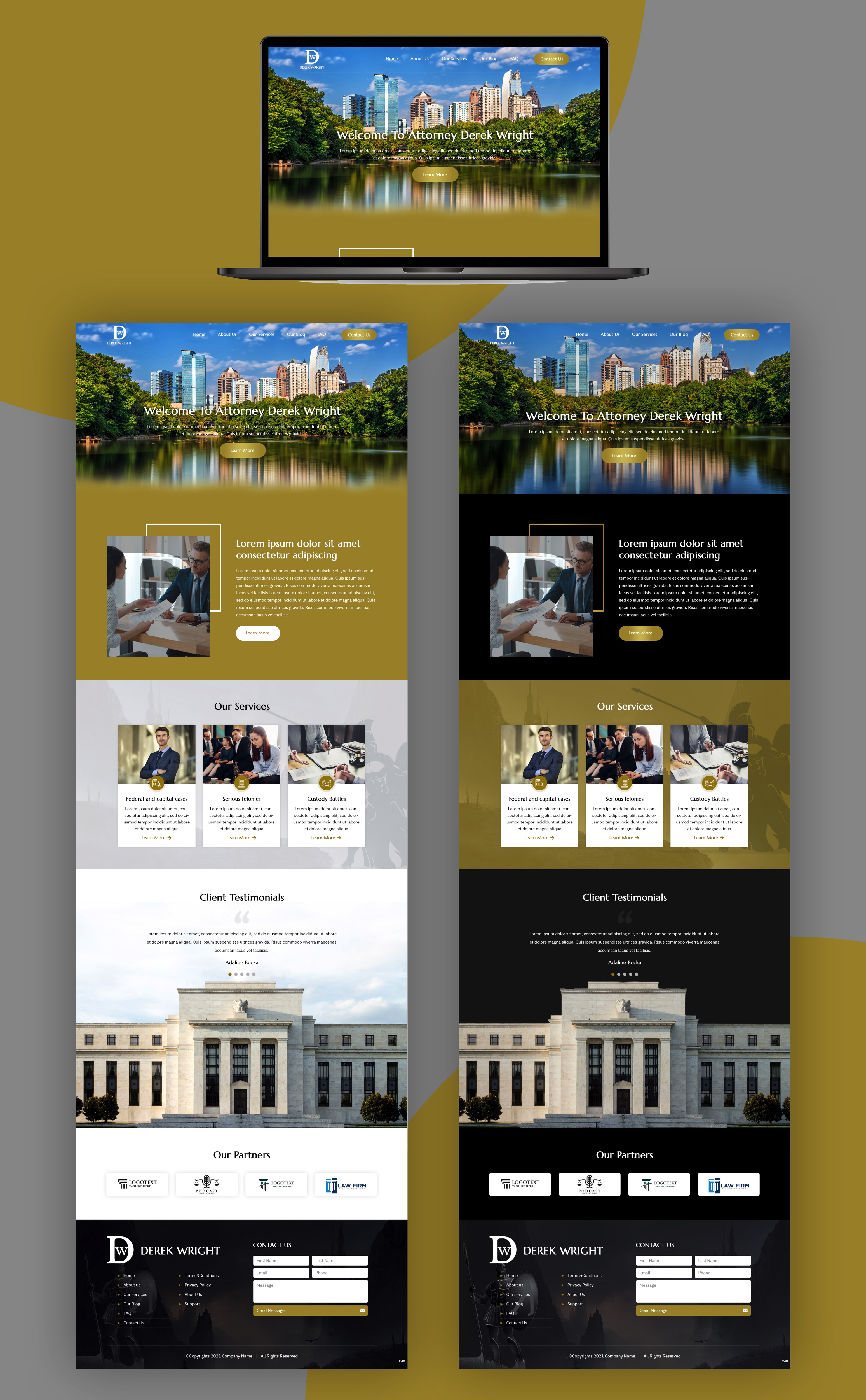 Wordpress Design by pb for Derek M Wright LLC | Design #27558215