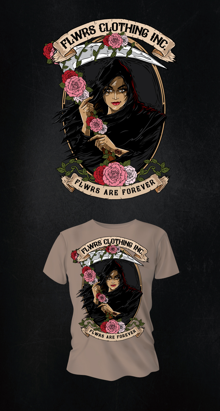 Diseño de Camiseta por ally designs para FLWRS Clothing Inc. | Diseño #27580713