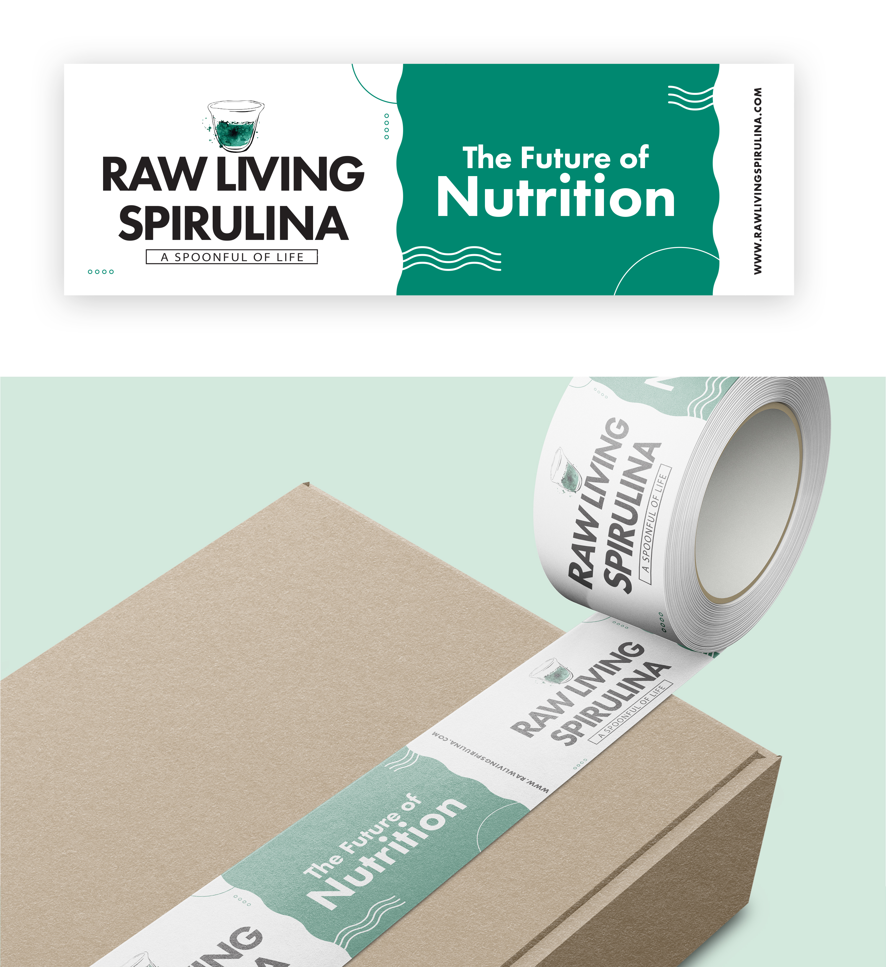 Diseño de Impresos por sun_design para Raw Living Spirulina | Diseño #27568267