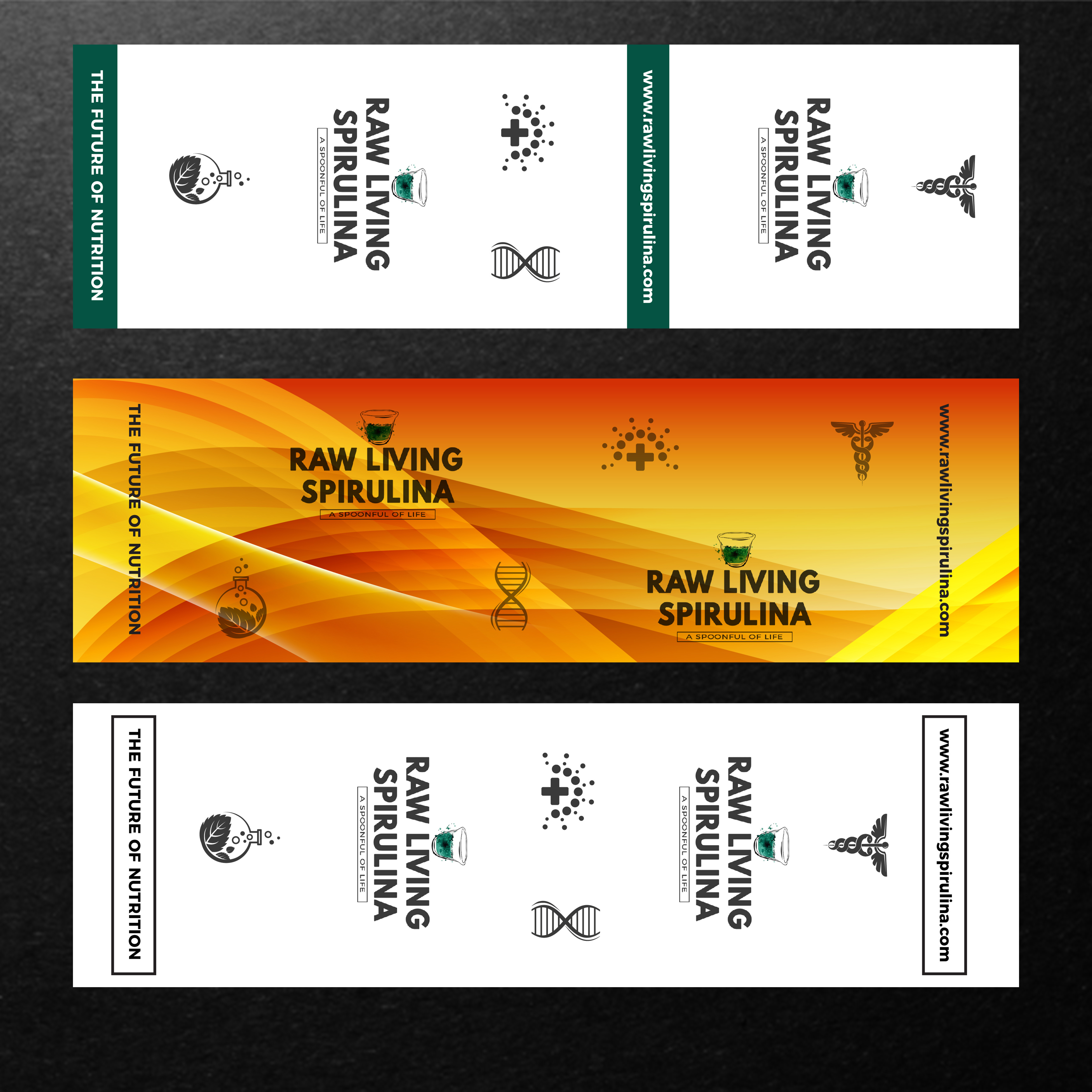 Print-Design von CreativeTrends für Raw Living Spirulina | Design #27564158