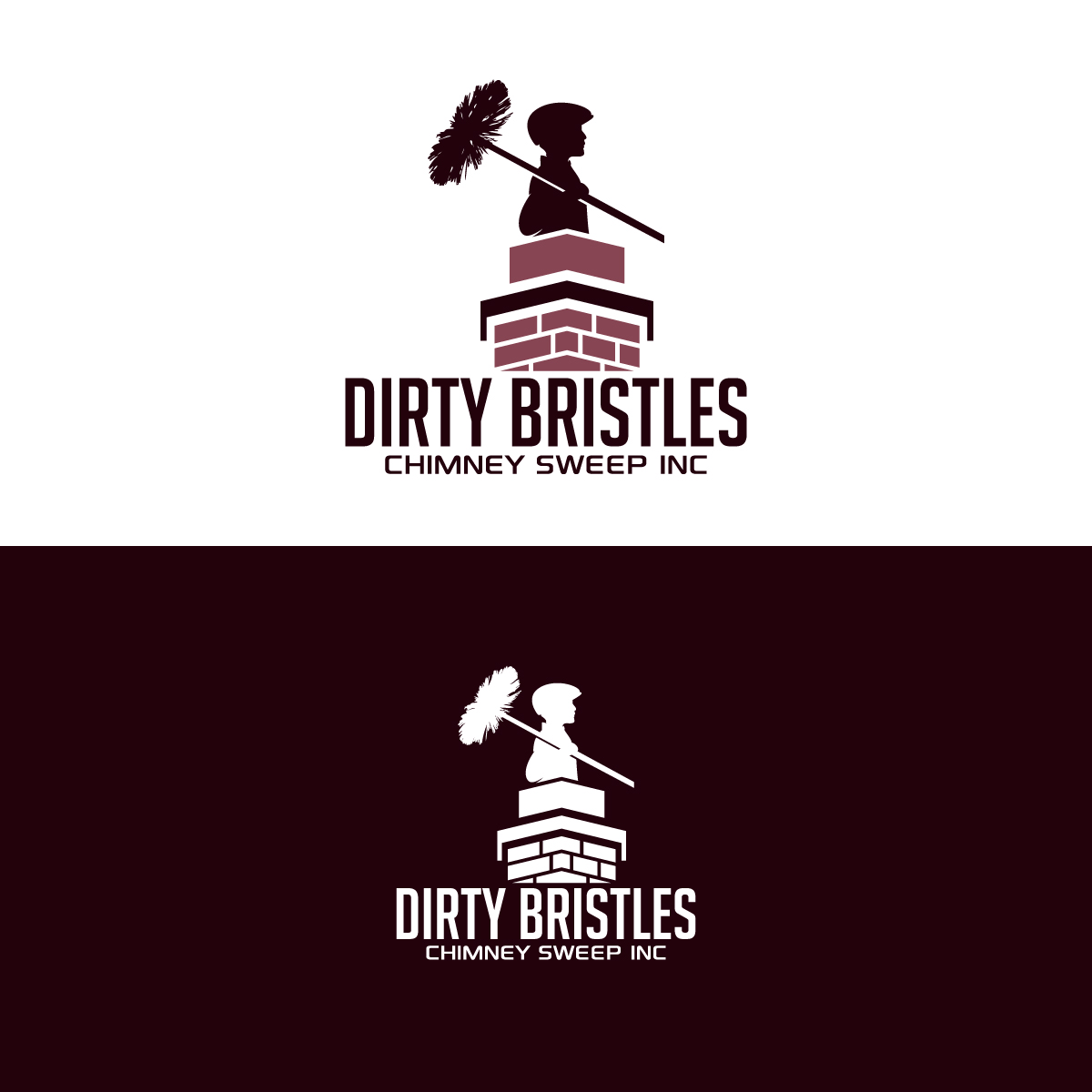 Logo Design by brand maker for Dirty Bristles Chimney Sweep Inc | Design #27569387