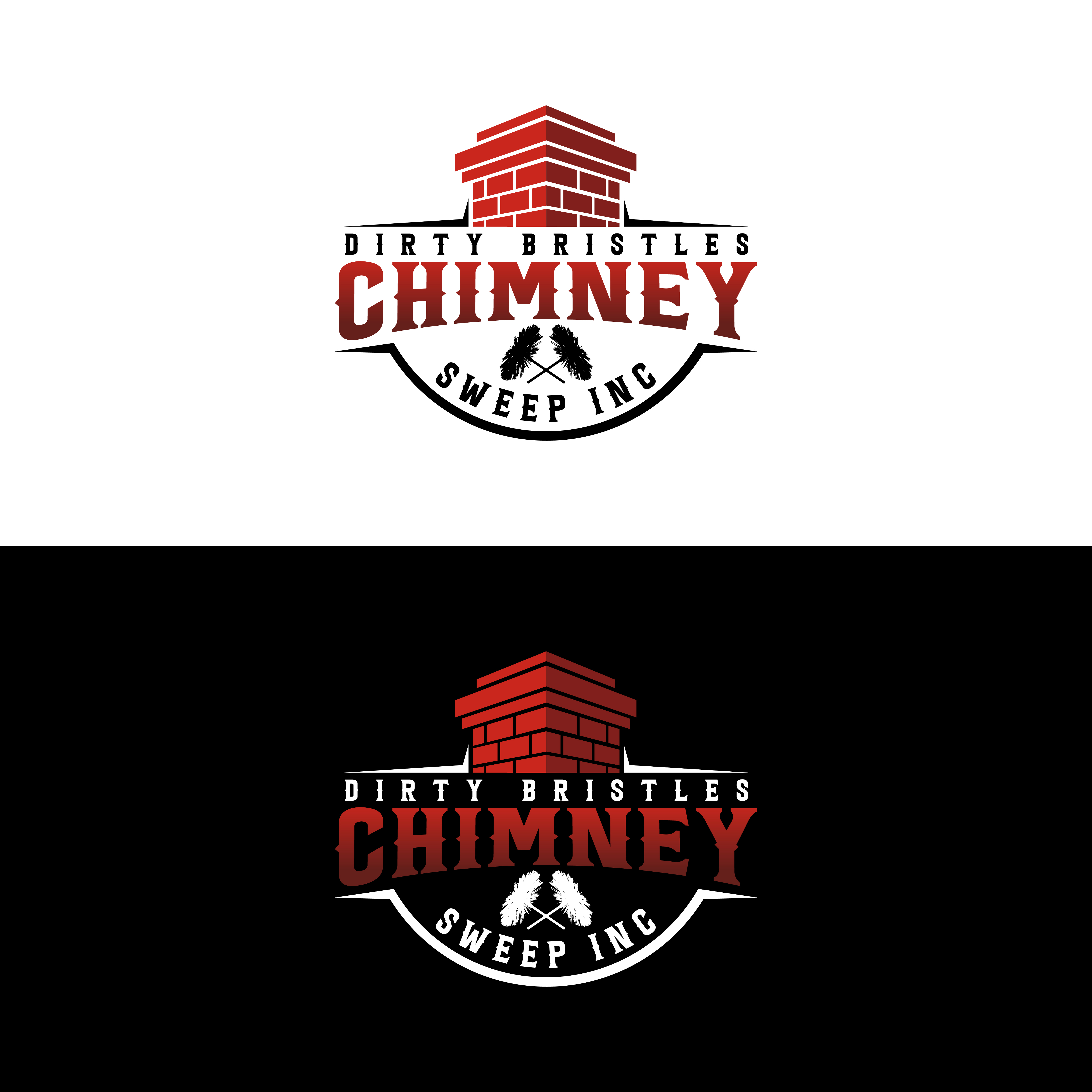 Logo-Design von RK CREATIVE für Dirty Bristles Chimney Sweep Inc | Design #27570670