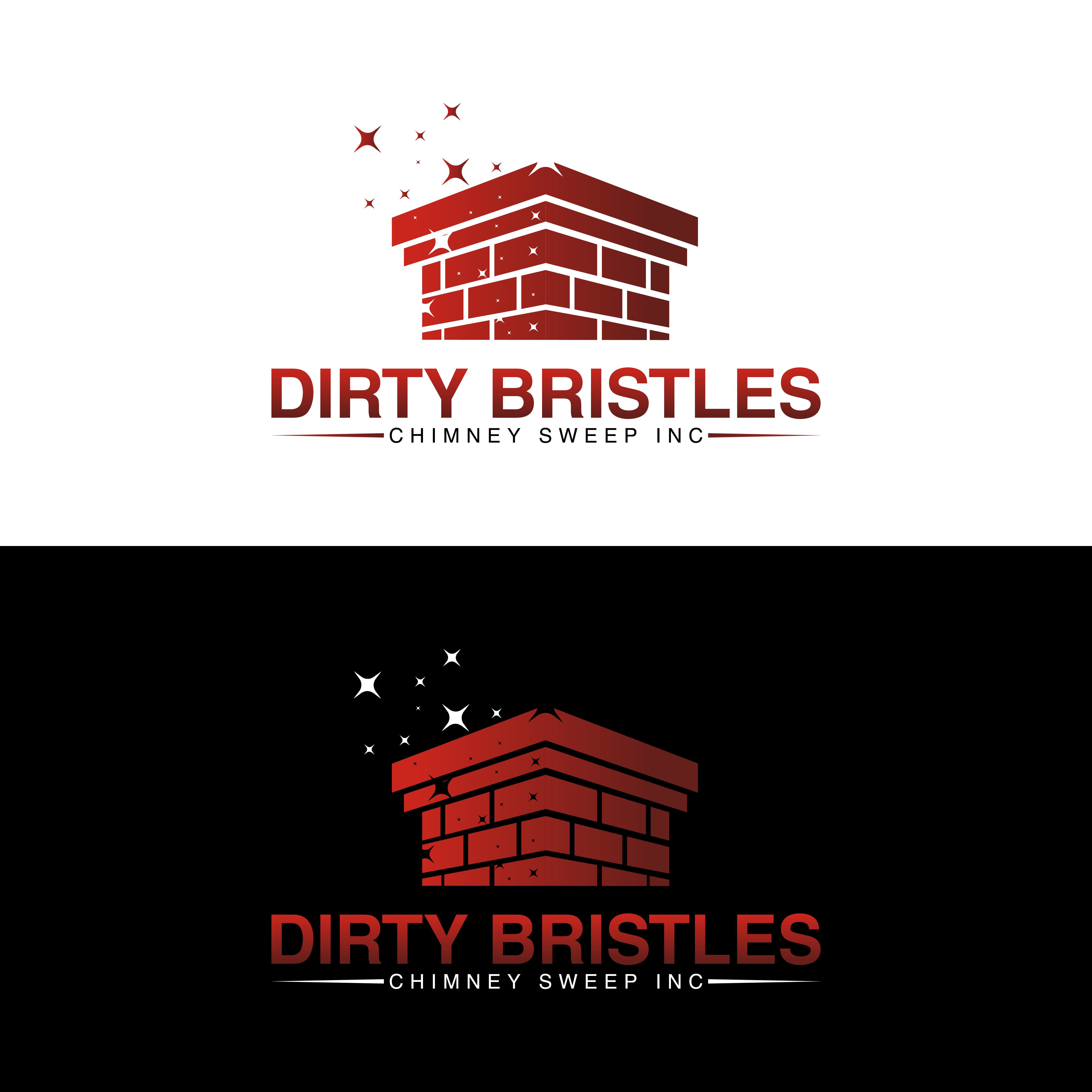 Logo Design by RK CREATIVE for Dirty Bristles Chimney Sweep Inc | Design #27570671