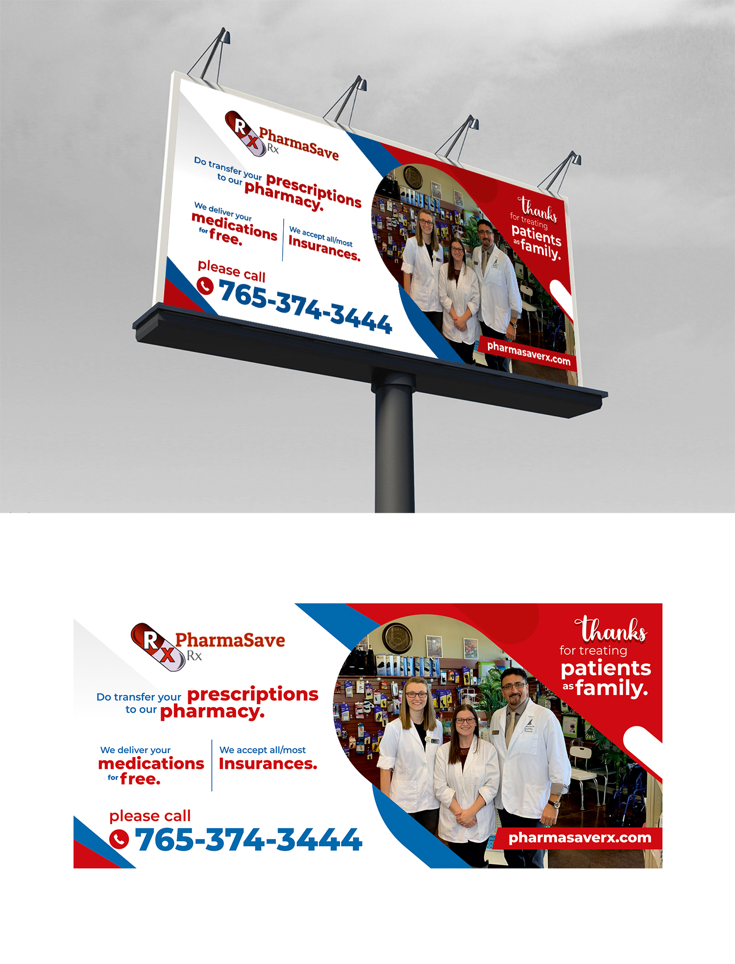 Werbetafel-Design von ecorokerz für PharmaSave Rx | Design #27574076