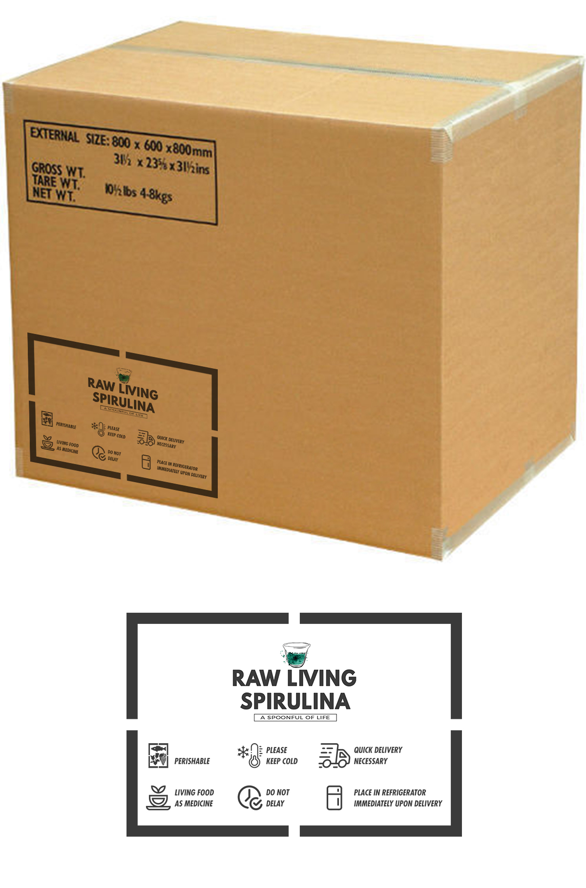 Diseño de Sticker por ecorokerz para Raw Living Spirulina | Diseño #27574483