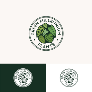 Green Millennium or  Green Millennium Plants or GM | Logo-Design von design.picnic