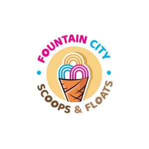 FOUNTAIN CITY SCOOPS & FLOATS | Logo Design by Kreative Fingers