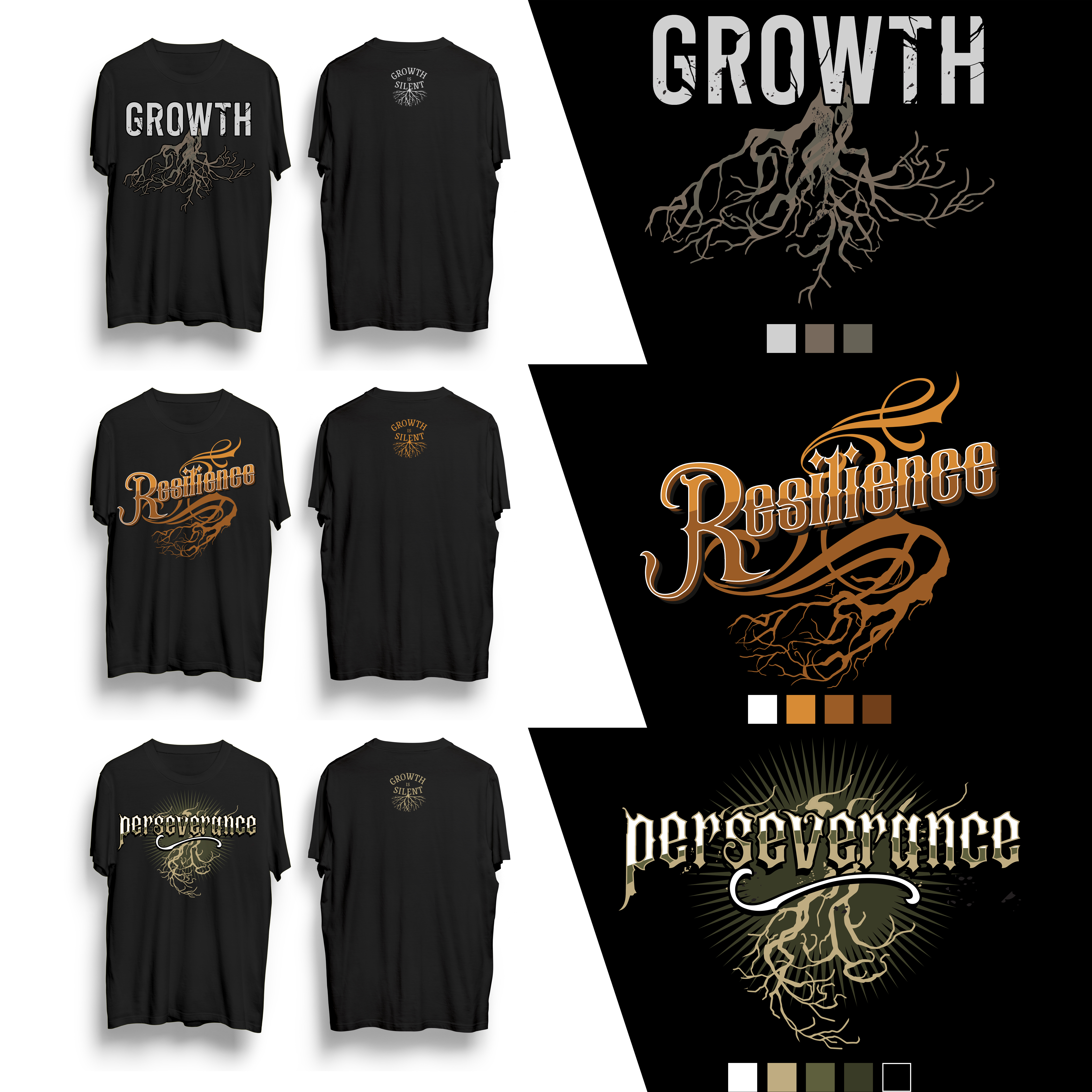 T-shirt Design by Superleggera for Silent Roots | Design #27585726