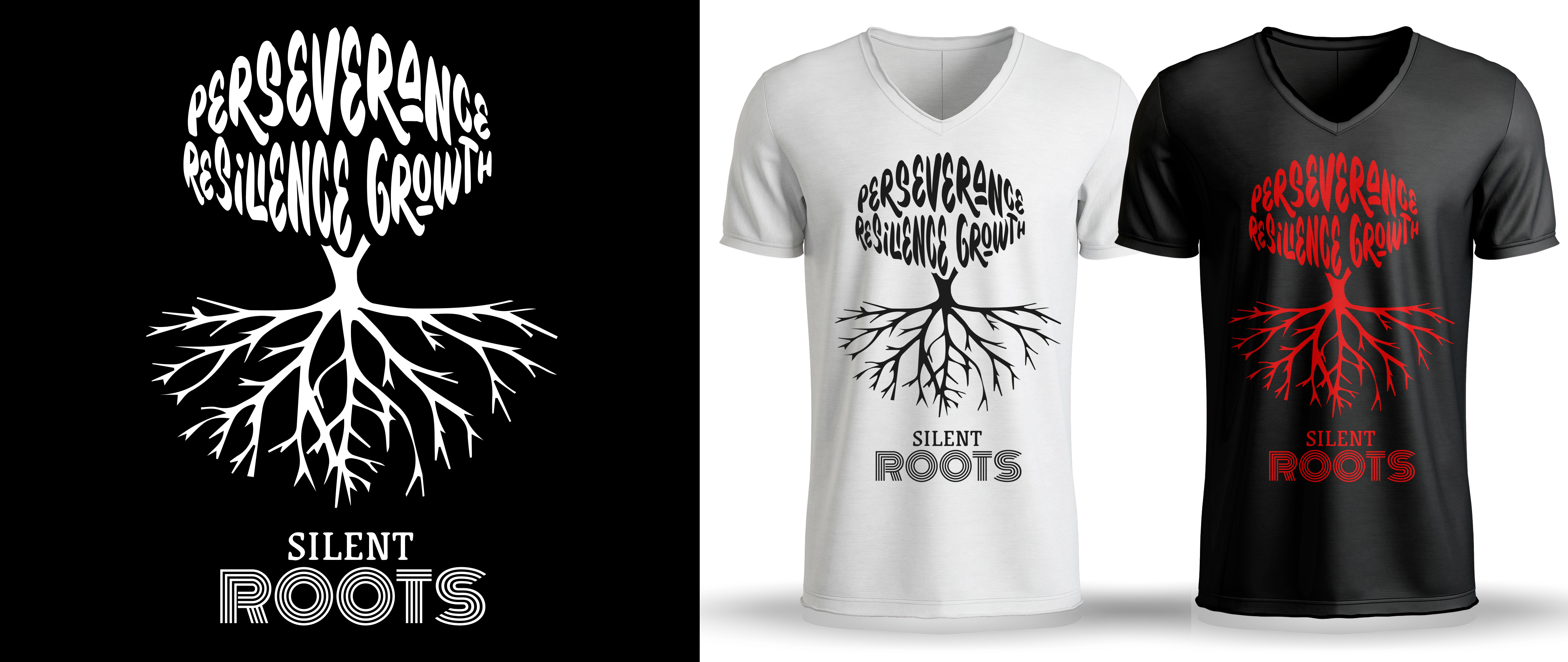 T-shirt Design by Al Pech for Silent Roots | Design #27575883