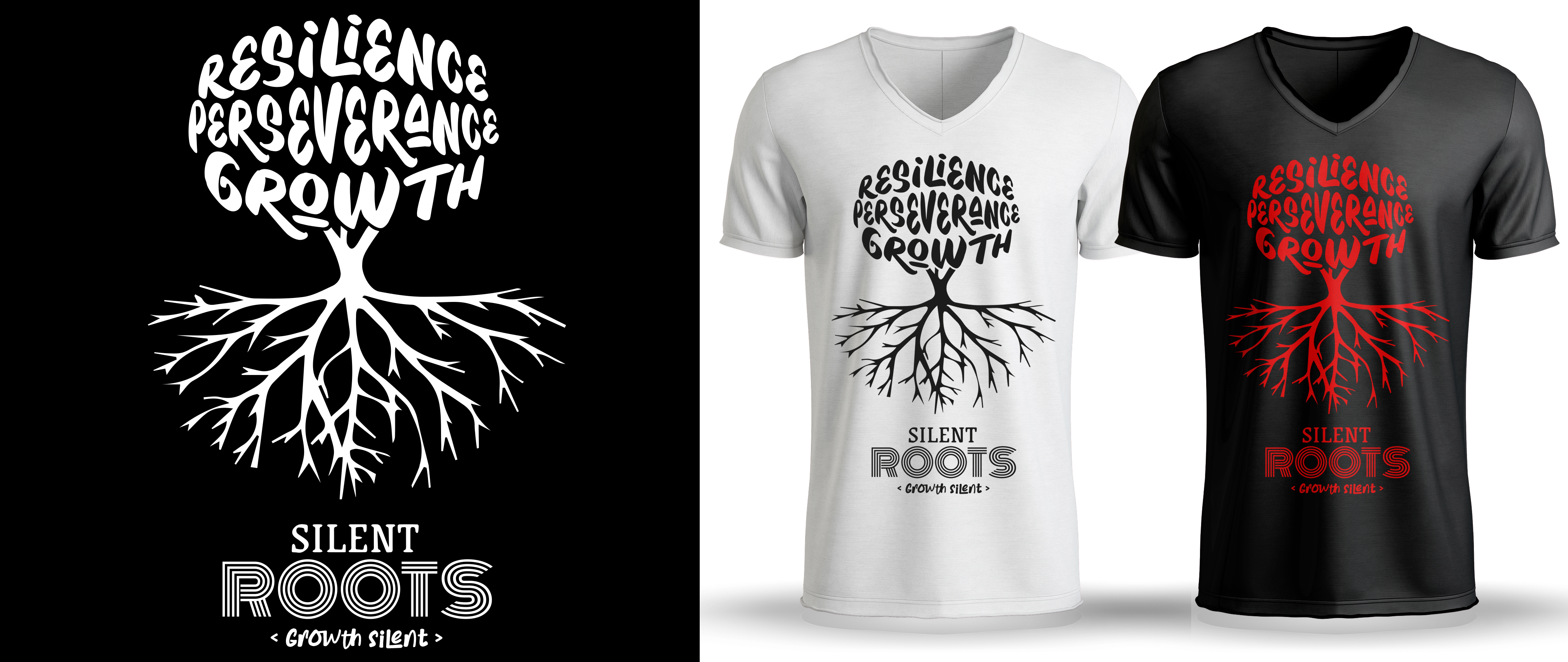 T-shirt Design by Al Pech for Silent Roots | Design #27583597