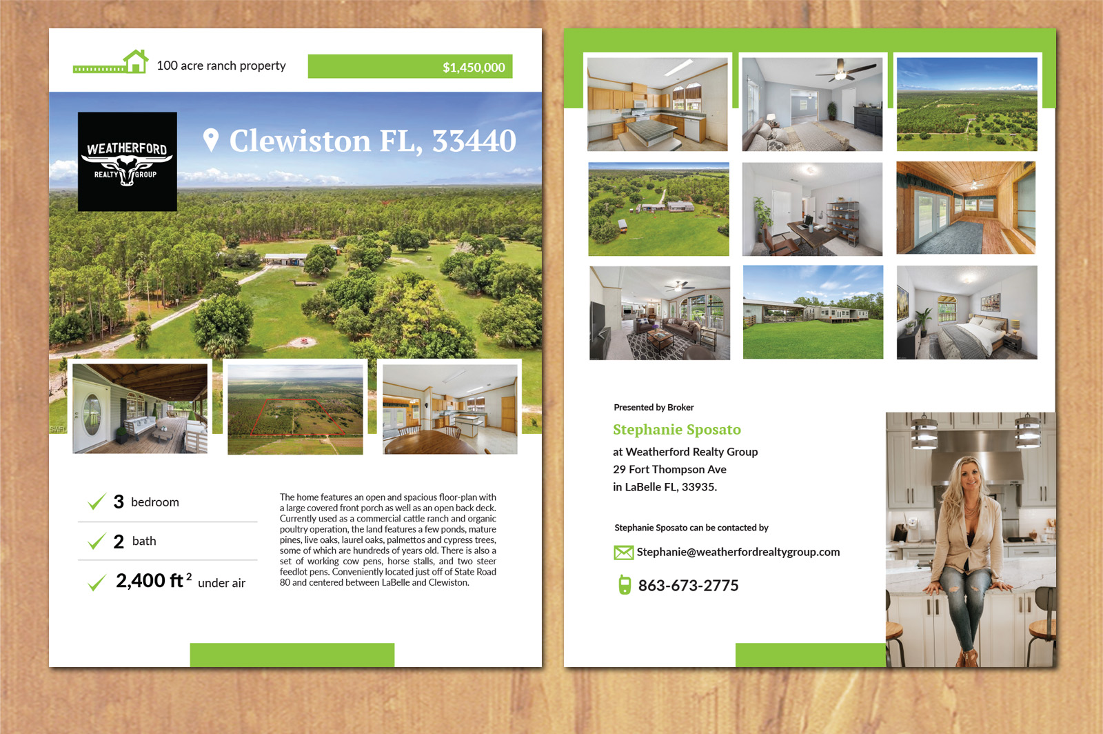Brochure Design by MNM for Weatherford Realty Group | Design #27593151
