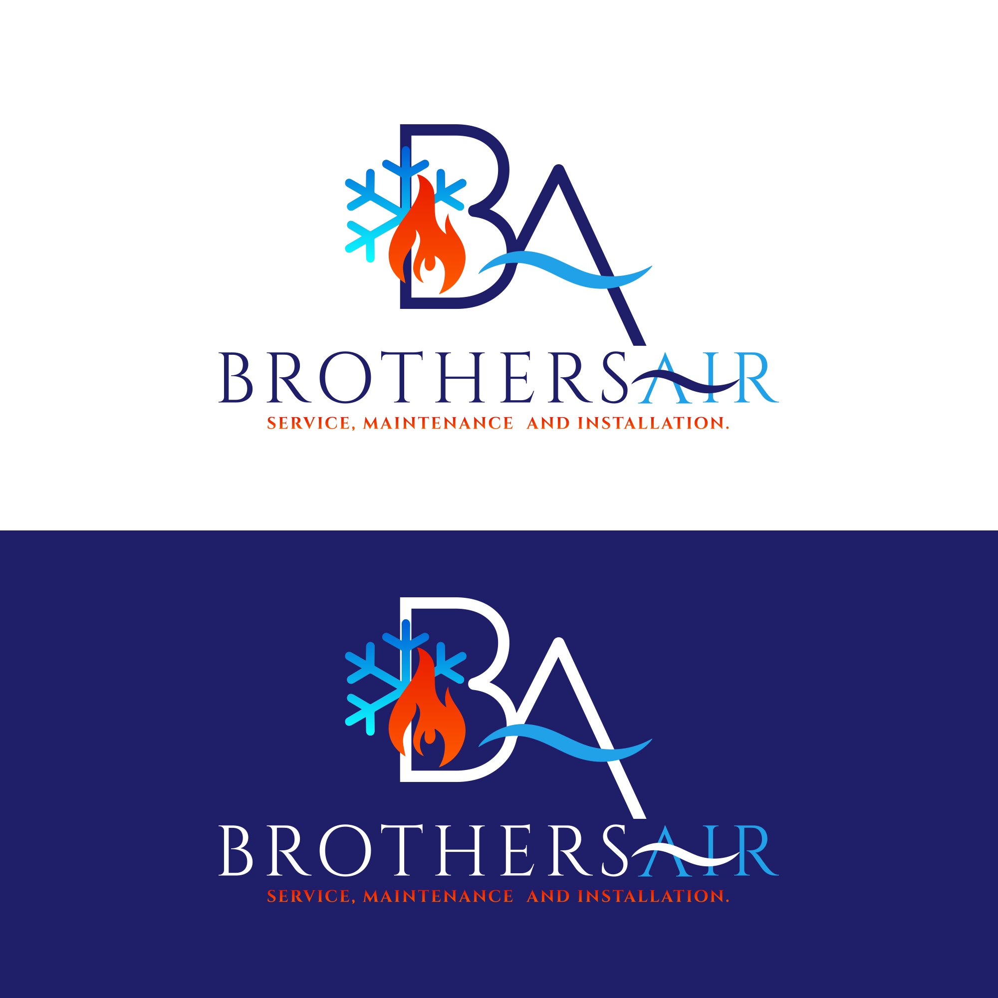 Logo Design by CreativeGwen™ for Brothers air | Design #27641345