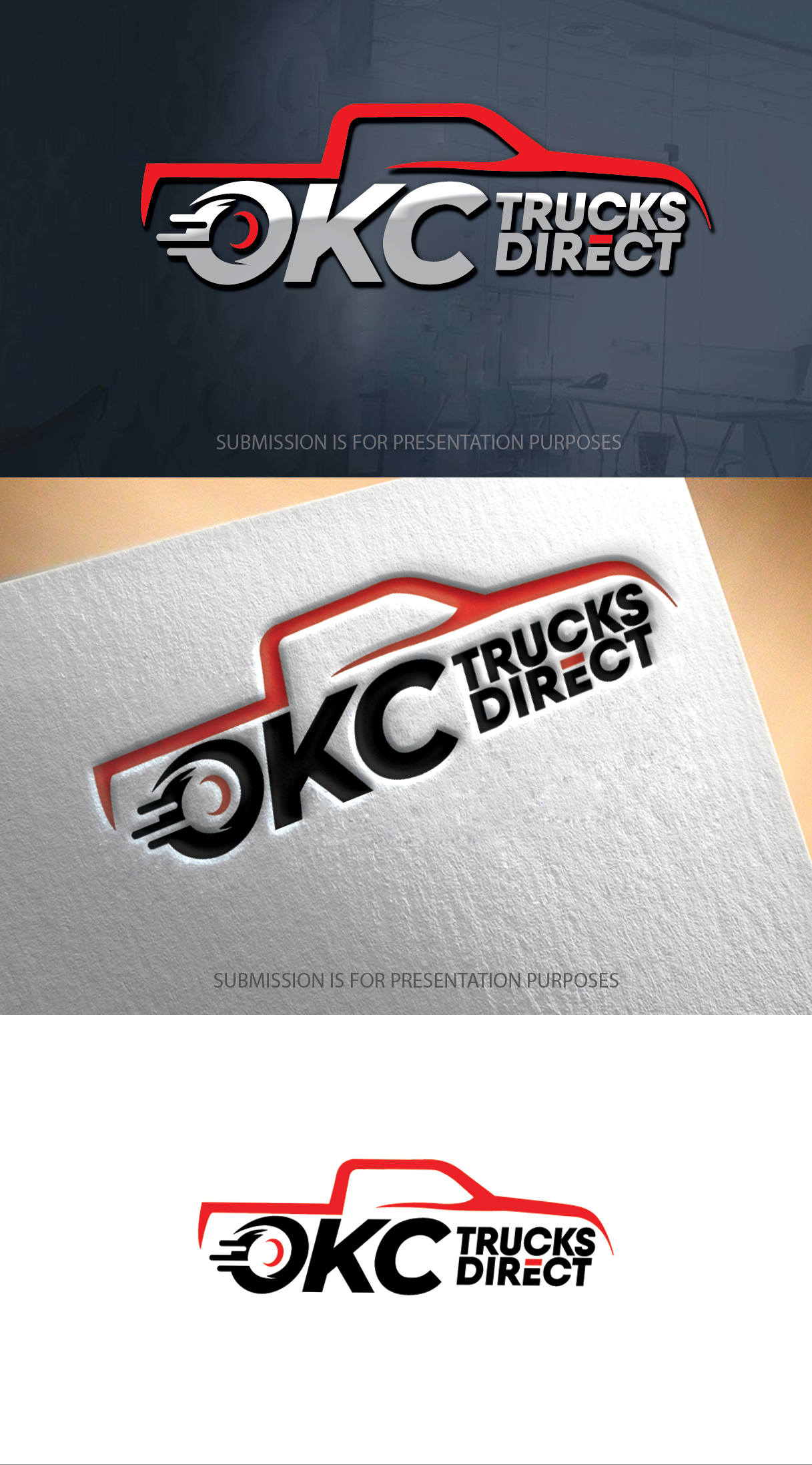 website logo for used truck/suv sales | 36 Logo Designs for OKC Trucks ...