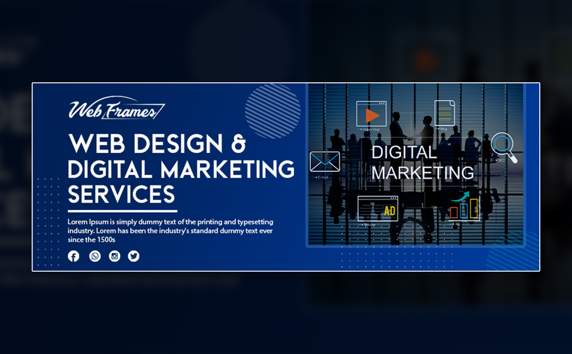 Facebook-Design von Sadia Shaky für WebFrames | Design #27599272