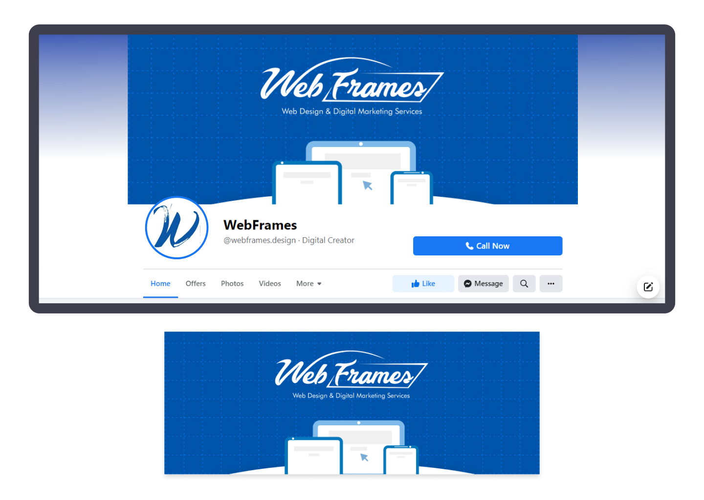 Facebook-Design von Chase101 für WebFrames | Design #27587553