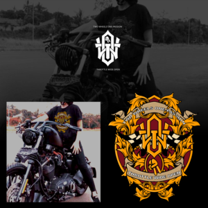 Sponsoring logo for a female motorcycle drag racer | Diseño de Camiseta por 960Studio