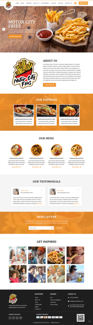 Motor City Fries | Web Design by pb