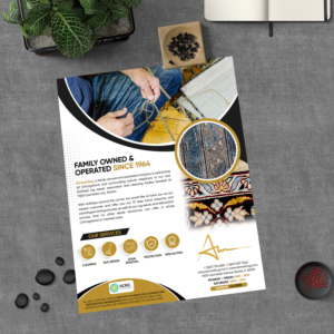 Flyer design for rug repair, restoration and cleaning business | Flyer Design by Designers Hub