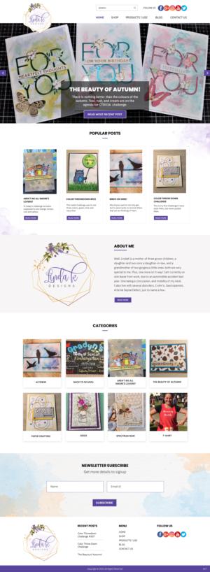 Shopify Design by pb for LindaK Designs | Design: #27599561