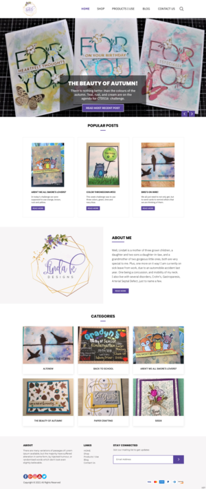 Shopify Design by pb for LindaK Designs | Design: #27599562