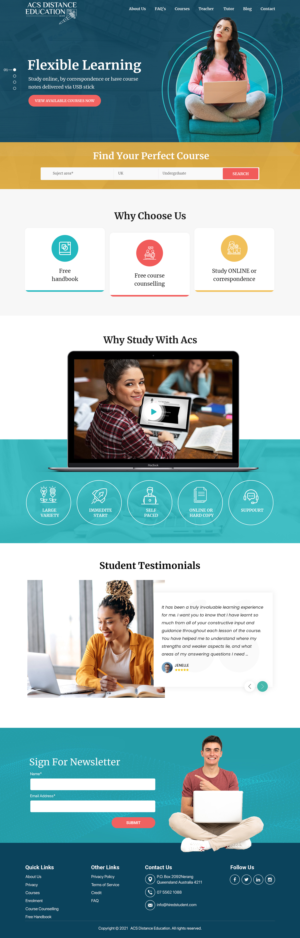 Educational Distance education college needs redesign of website for mobile and desktop | Diseño Web por Titan Eagle