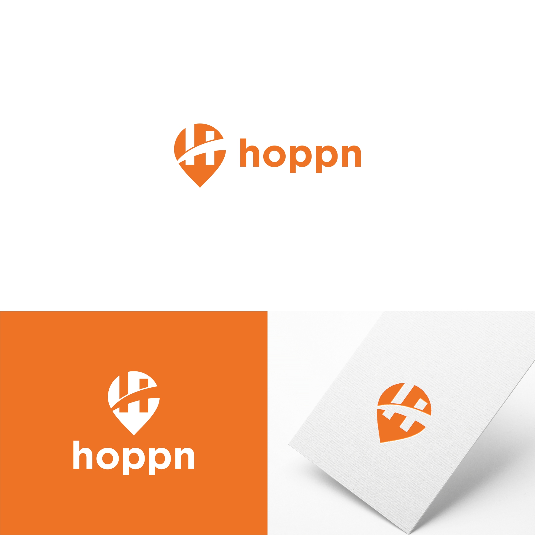 Logo Design by Kkanti for Hoppn Technologies Nigeria Limited | Design #27595694