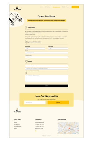 Wix Design by Khalid Designs for Mr De La Rosa LLC | Design: #27670674