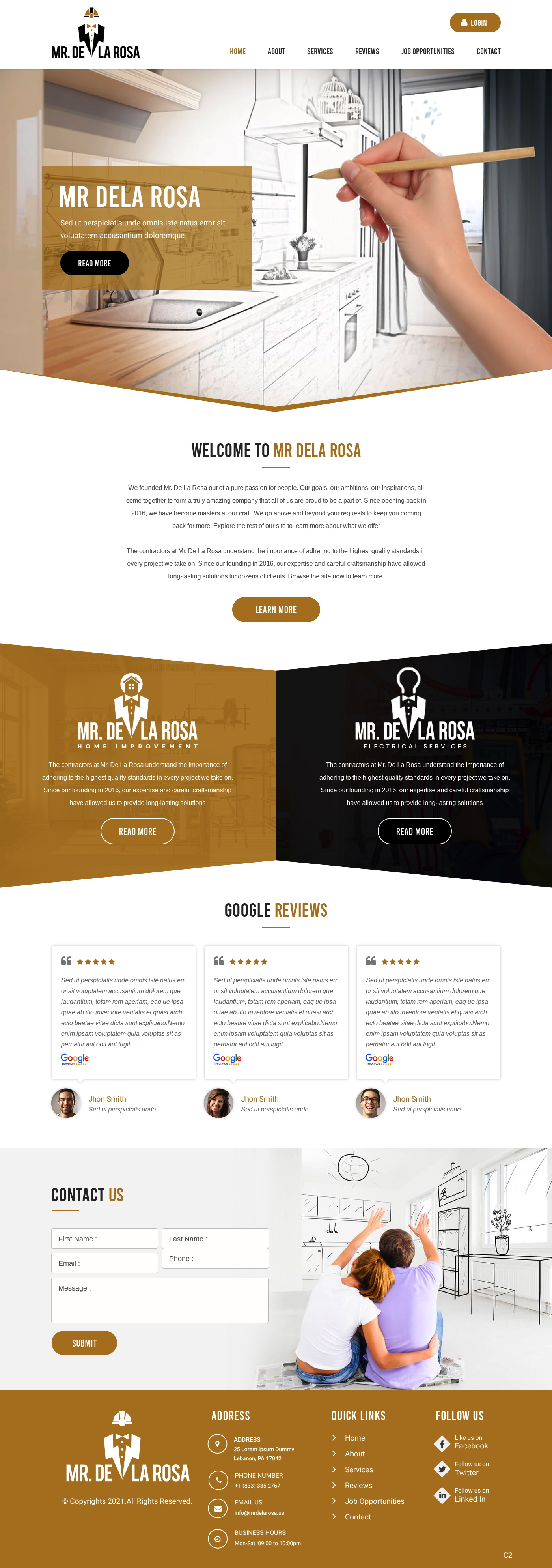 Wix-Design von pb für Mr De La Rosa LLC | Design #27605104