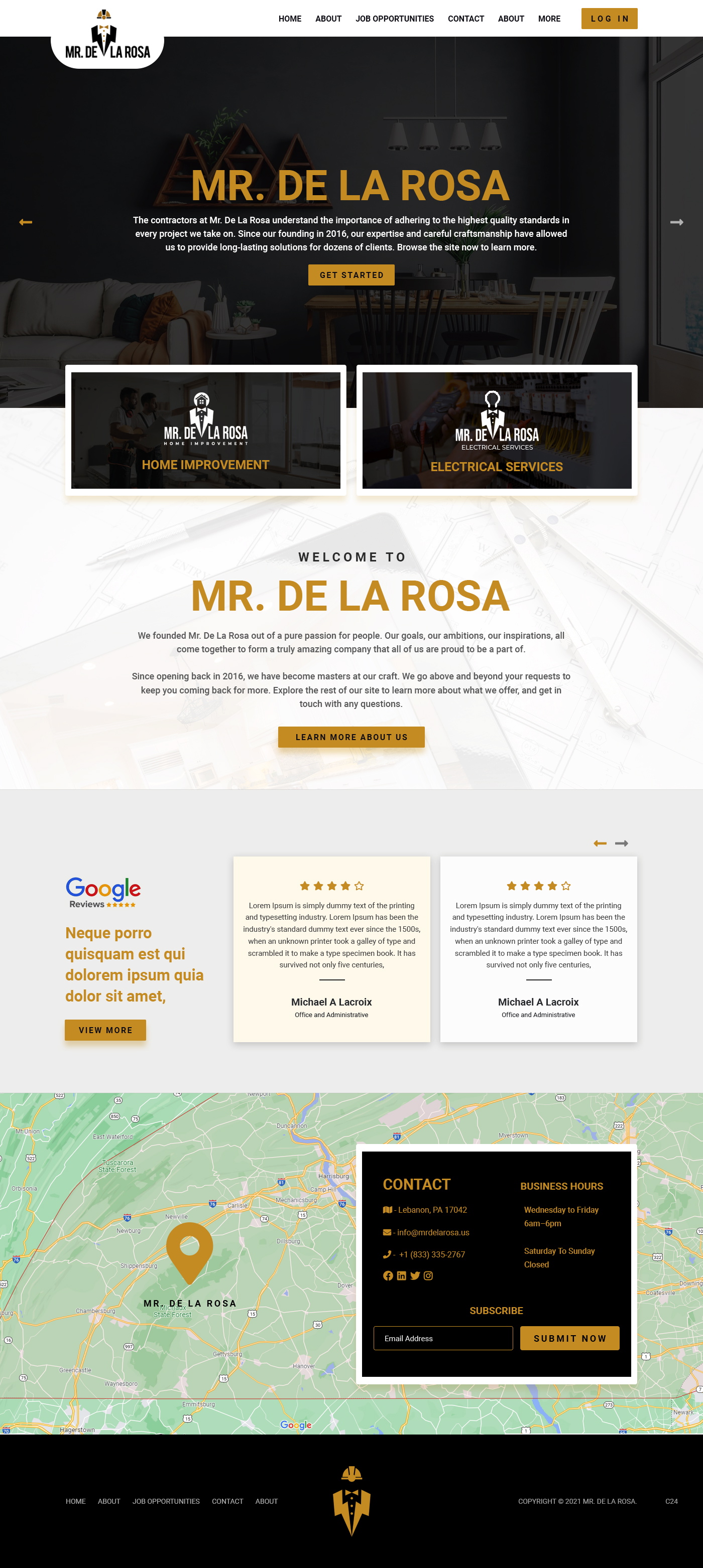 Wix Design by pb for Mr De La Rosa LLC | Design #27605105