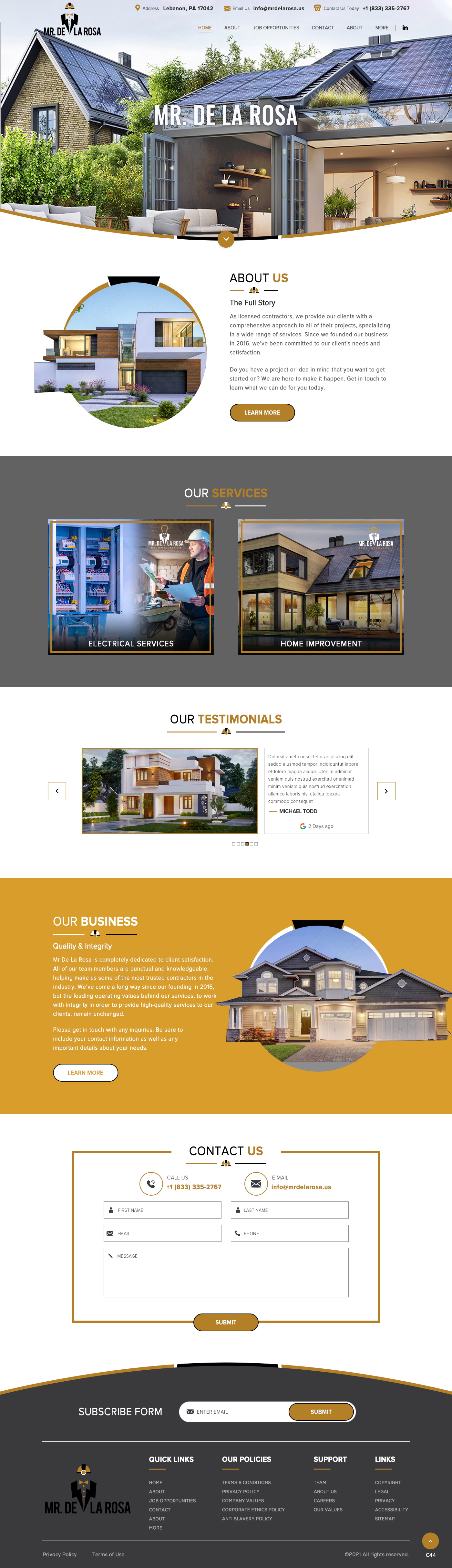 Wix Design by pb for Mr De La Rosa LLC | Design #27605112
