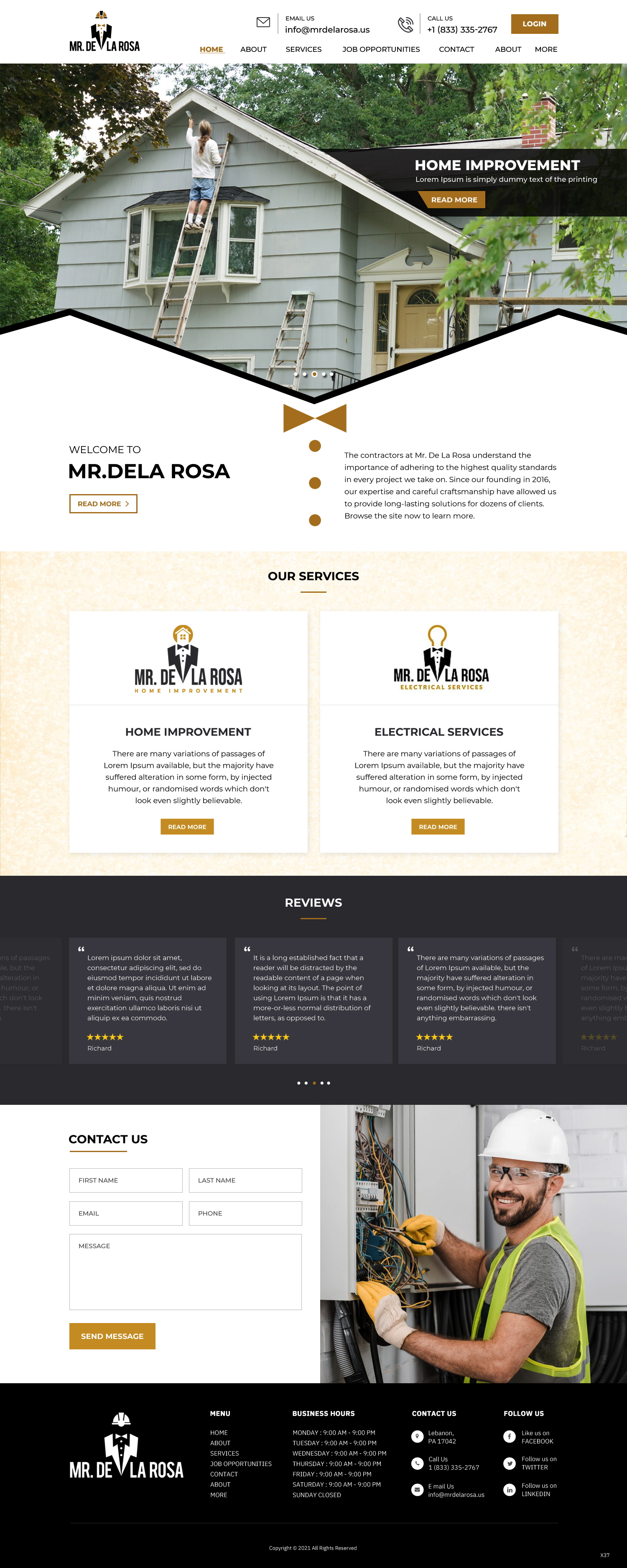 Diseño Wix por pb para Mr De La Rosa LLC | Diseño #27605117