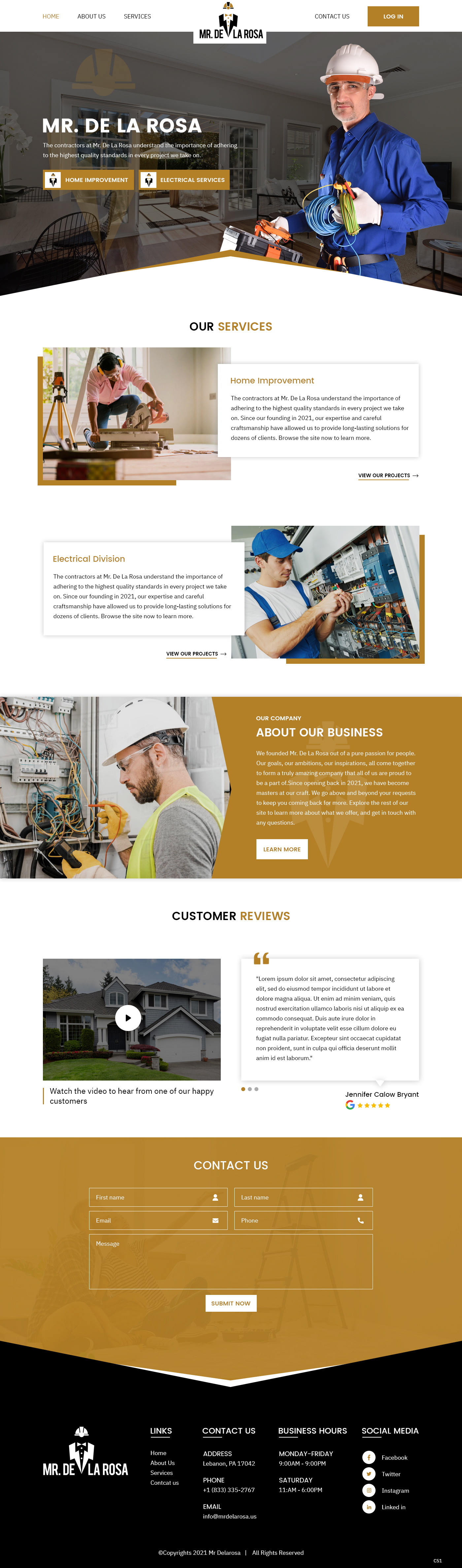 Wix Design by pb for Mr De La Rosa LLC | Design #27605118
