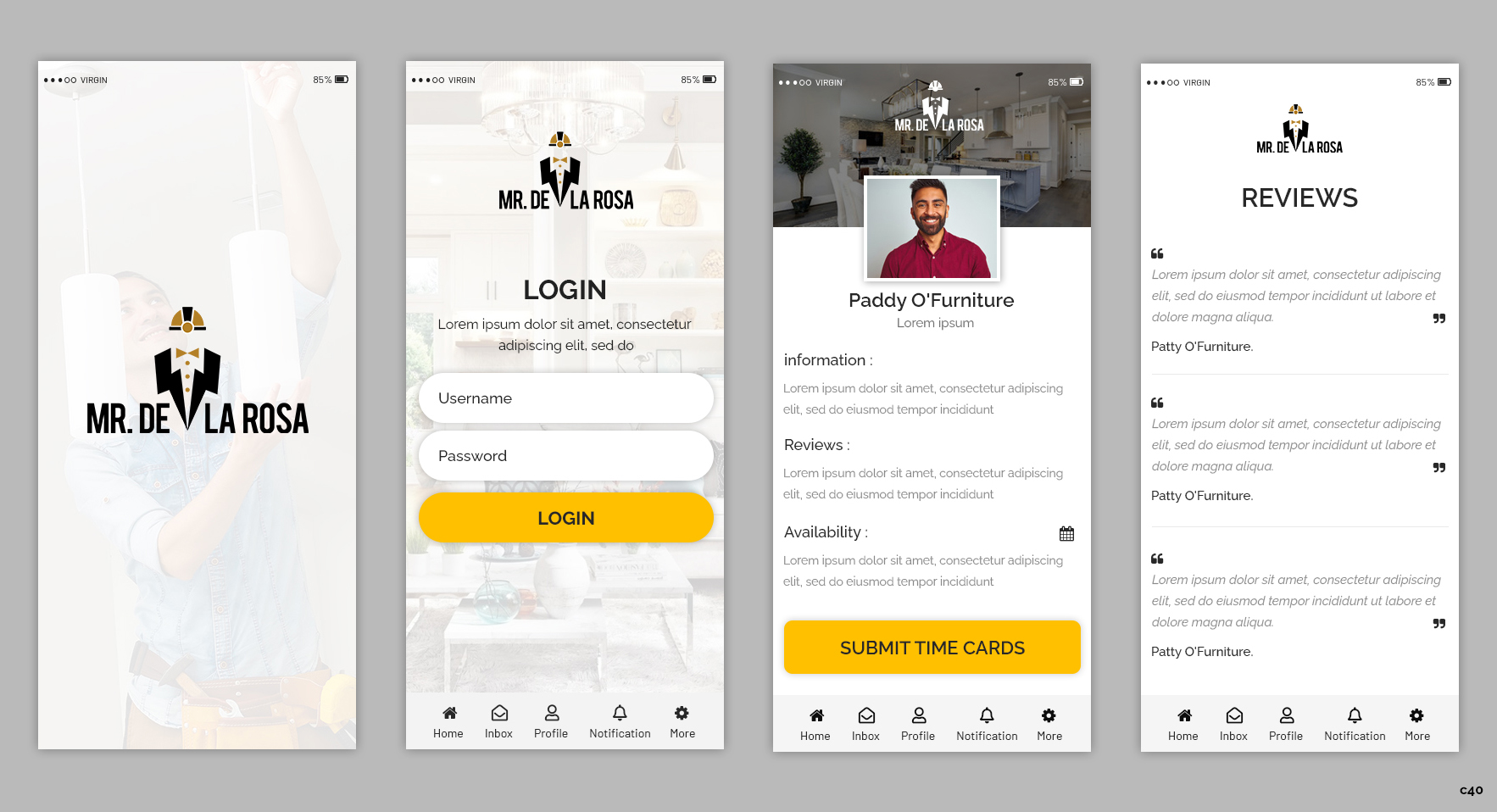 App Design by pb for Mr De La Rosa LLC | Design #27605128